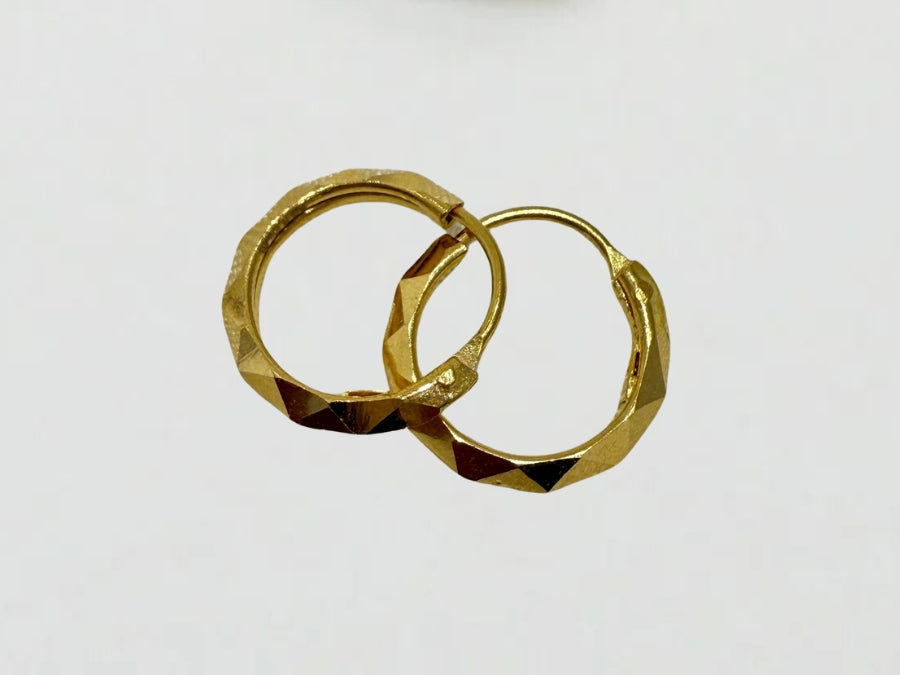 22K Gold hoops