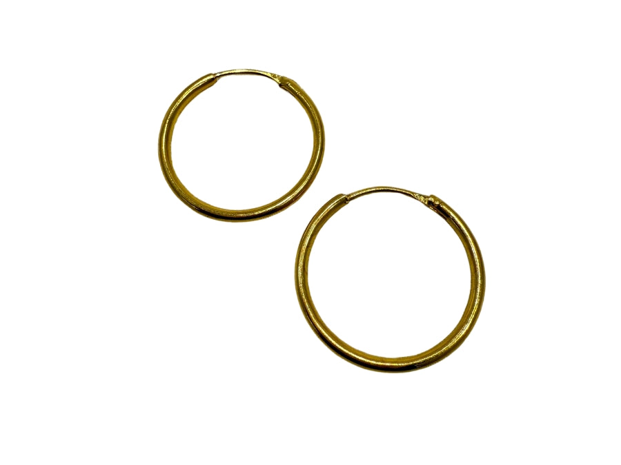 Evergreen 22K Gold Plain hoops