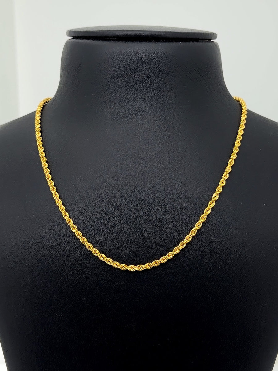 22K Gold Rope Chain