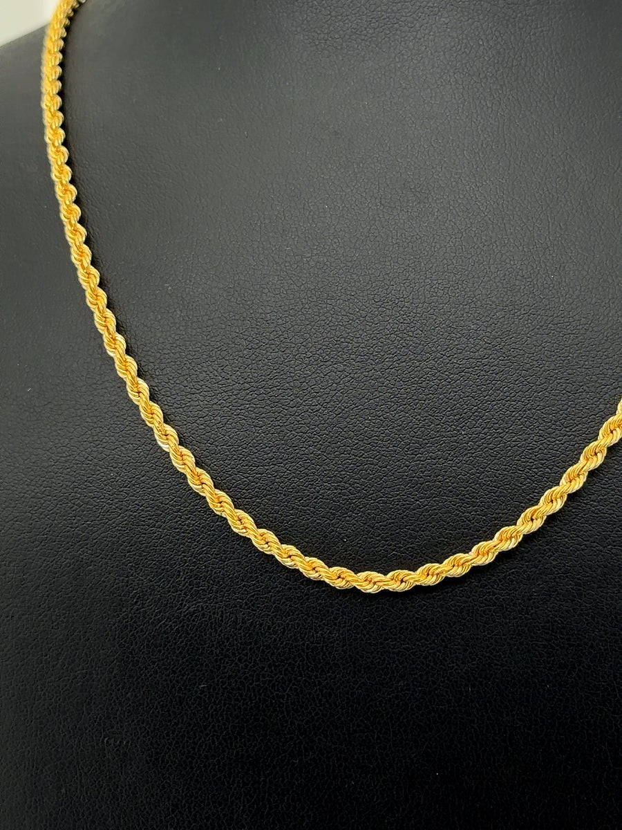 22K Gold Rope Chain