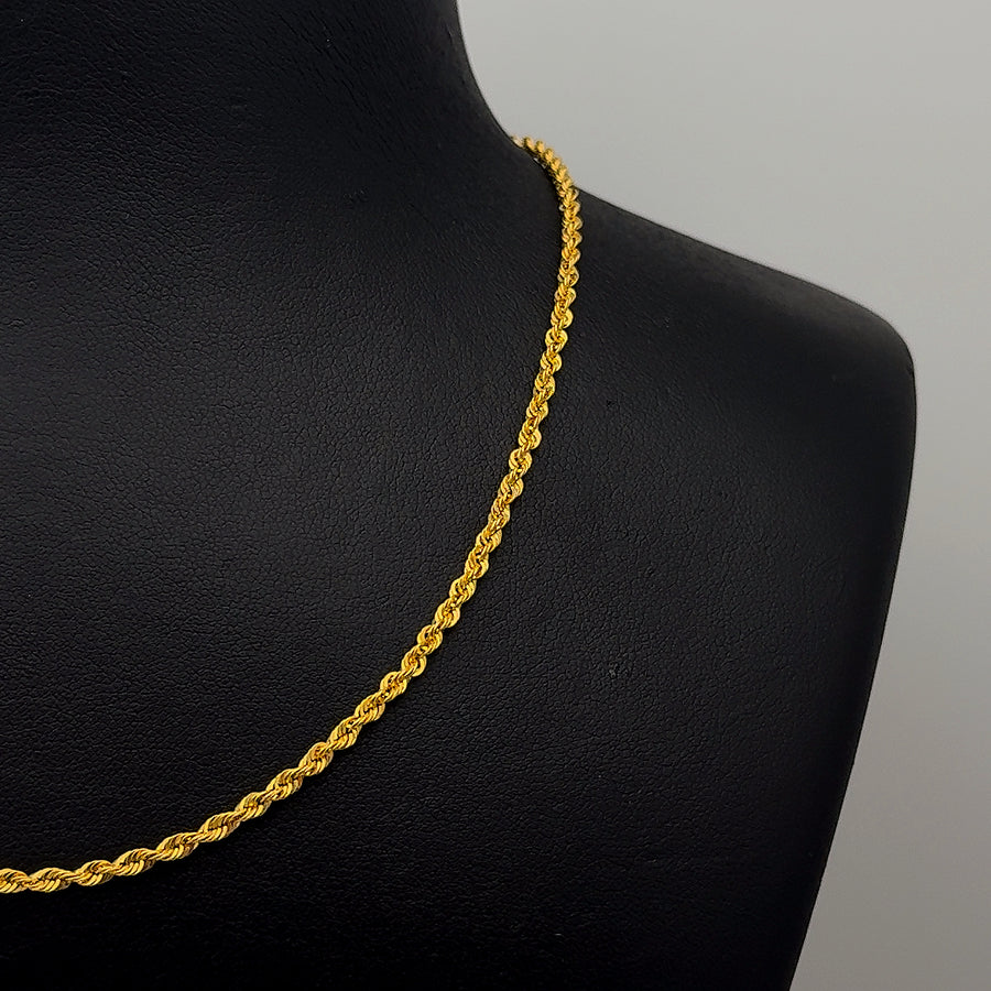 22K Gold Rope Chain