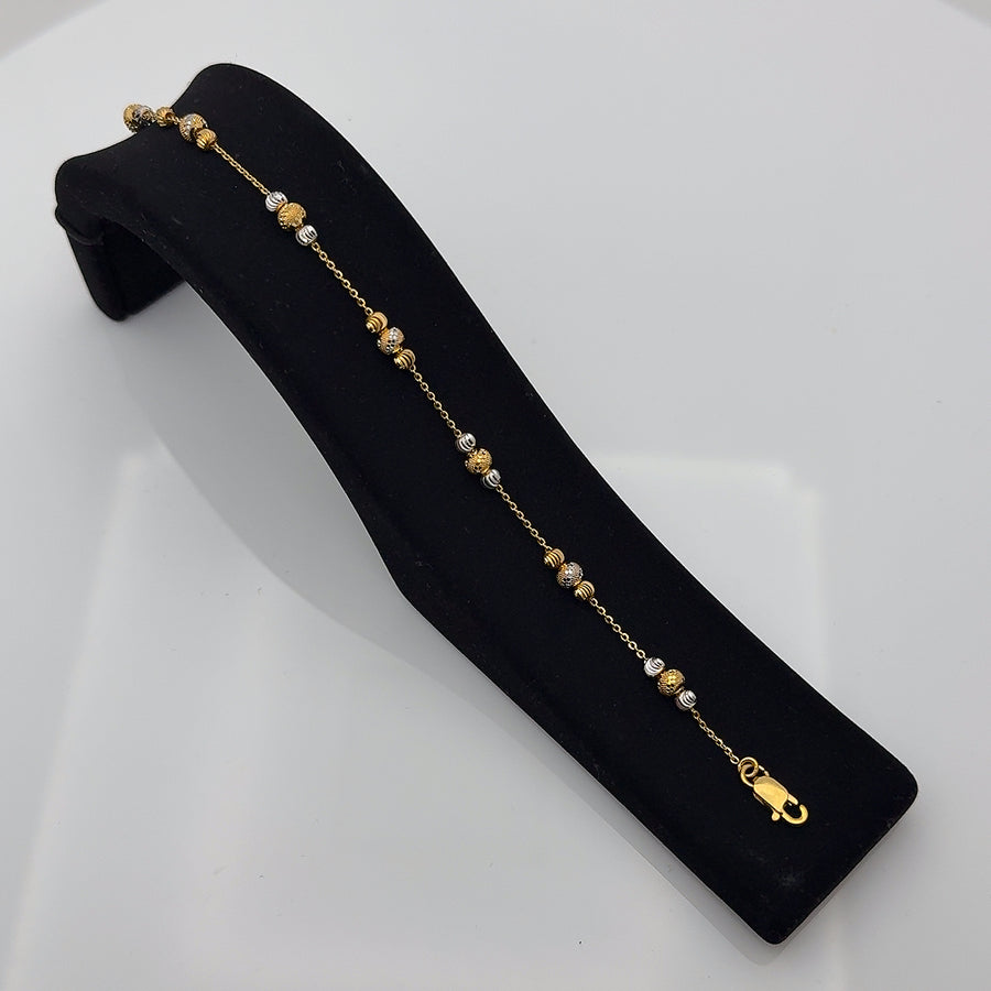 22K Gold Two-Tone Bracelet