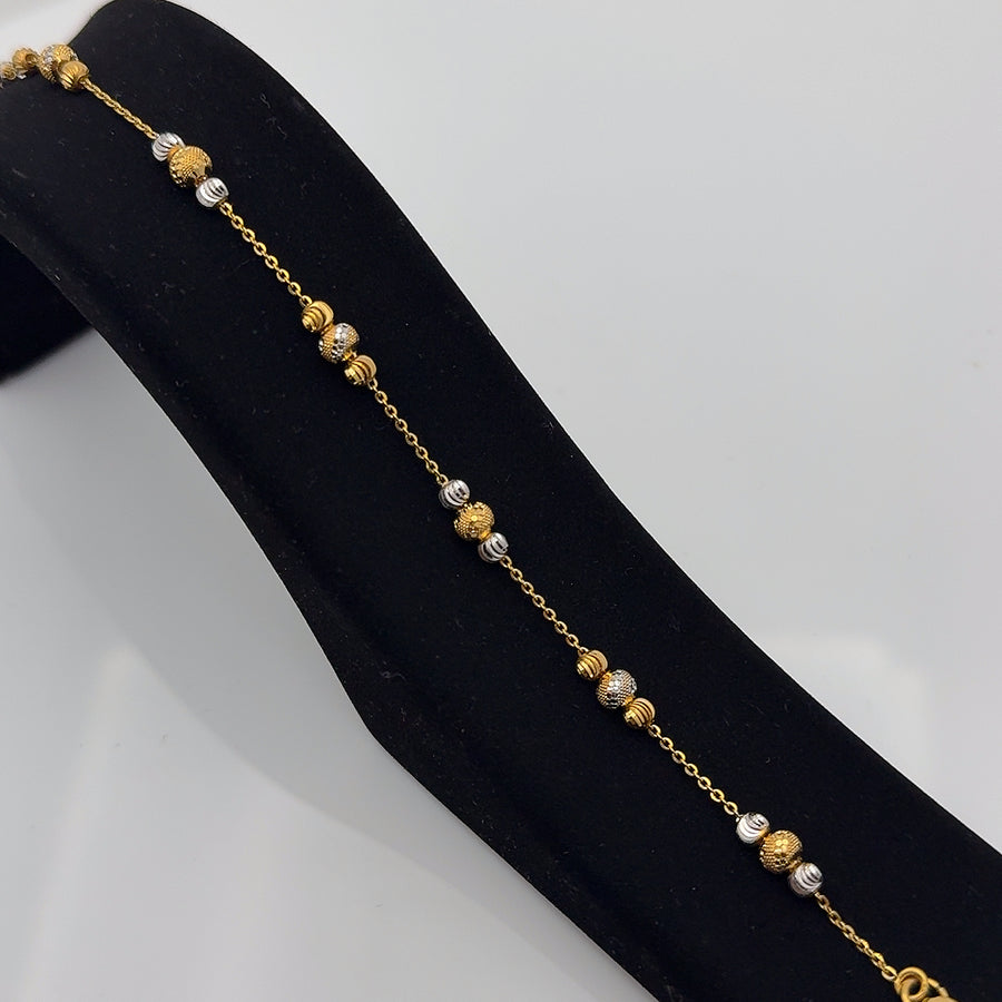 22K Gold Two-Tone Bracelet