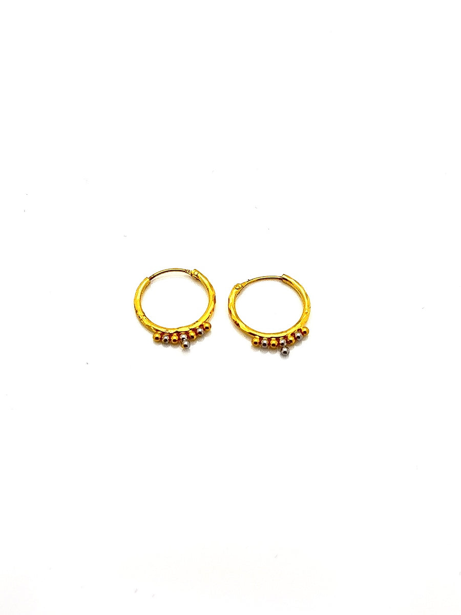 22K Gold Hoop Earrings HRJ008