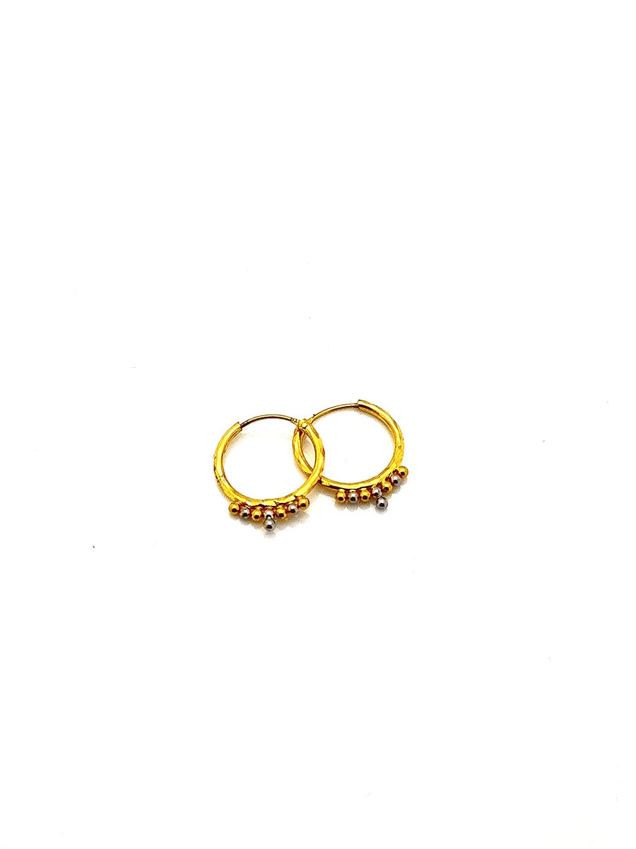 22K Gold Hoop Earrings HRJ008