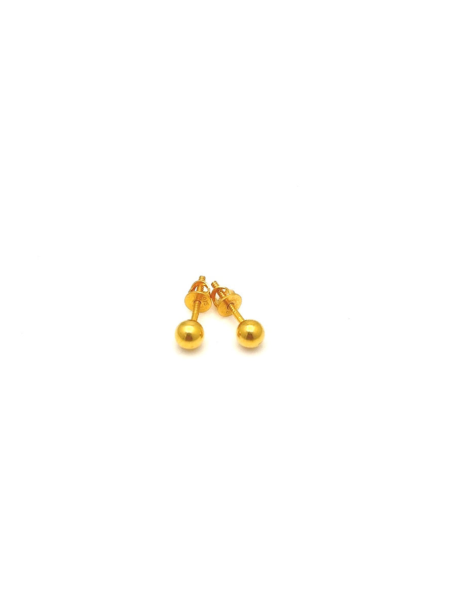 22K Plain Round Studs BEC006