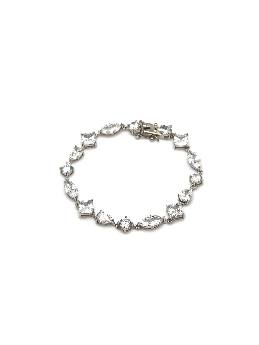 Silver Bracelelt with Cubic Zirconia SRB002