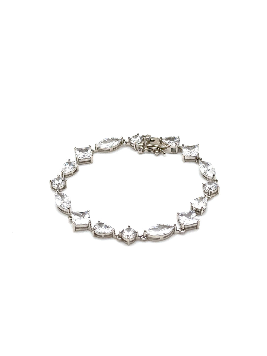 Silver Bracelelt with Cubic Zirconia SRB002