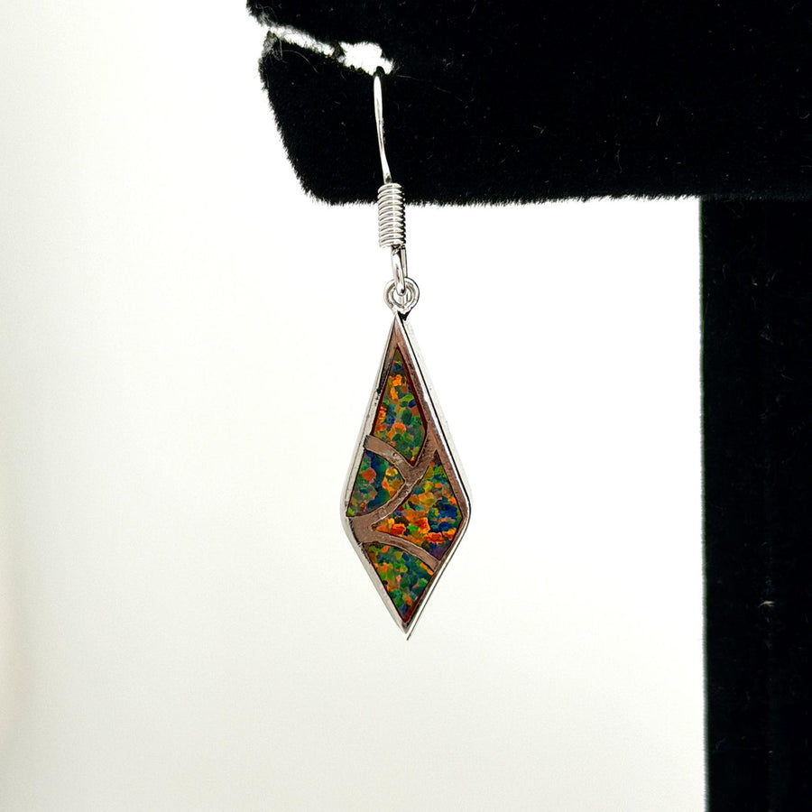 Multi stone Silver Earrings