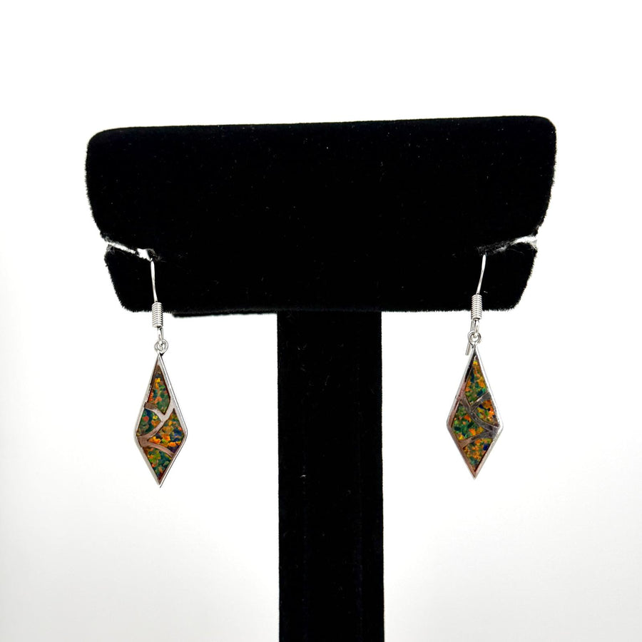 Multi stone Silver Earrings