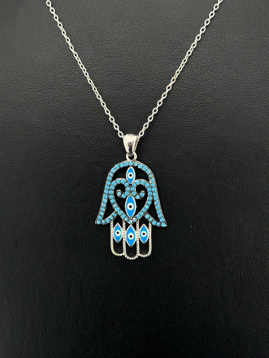 Silver evil-eye Pendent