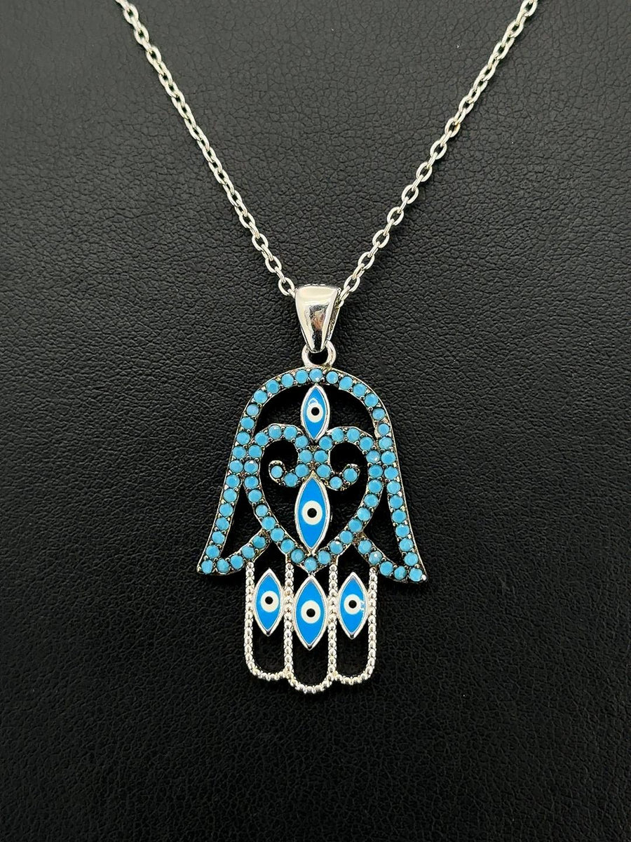 Silver evil-eye Pendent