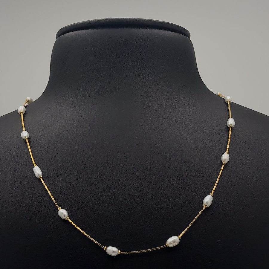 Amazing 22K Gold Chain with Pearls