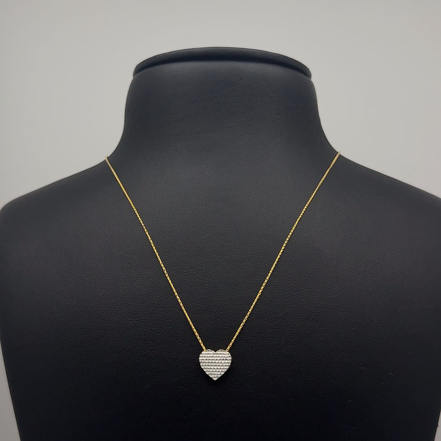 22K Gold Chain with Heart Shaped Pendant