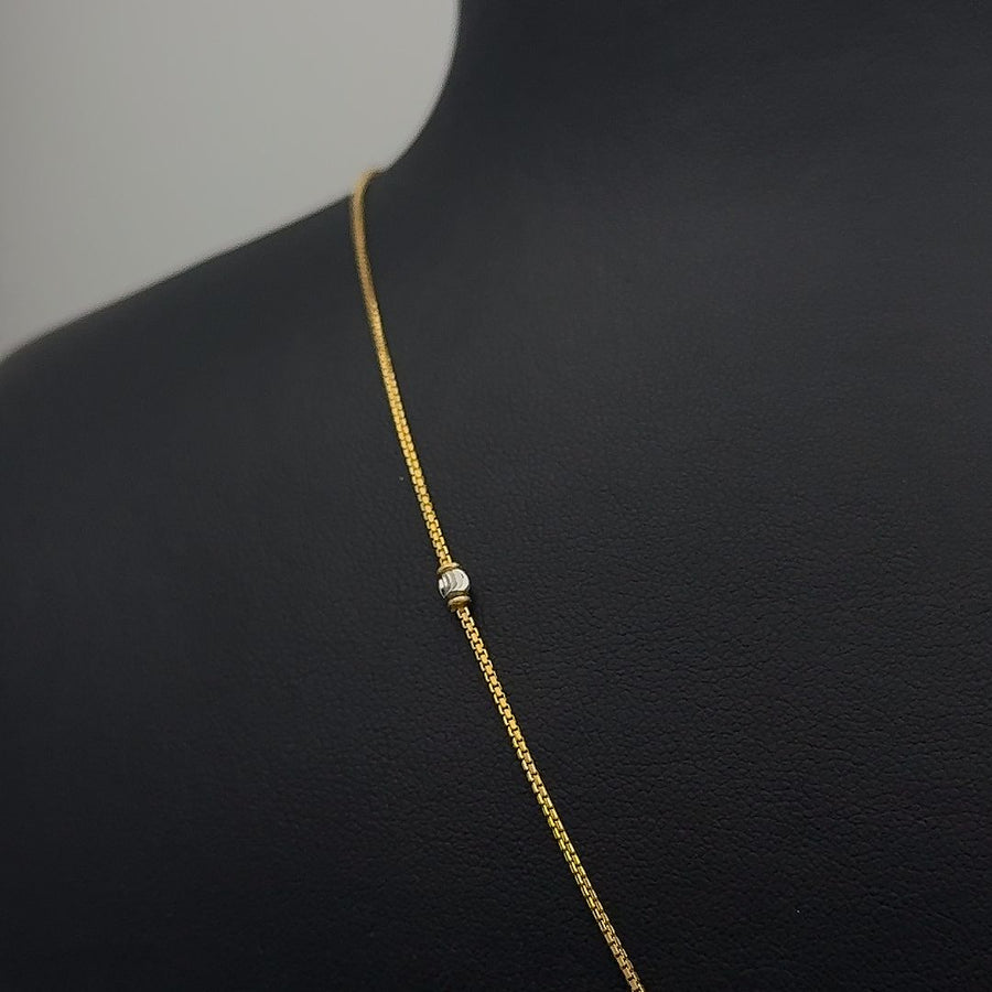 22K Gold Two-Tone Designer Chain