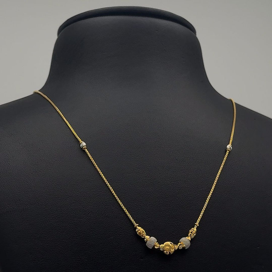 22K Gold Two-Tone Designer Chain