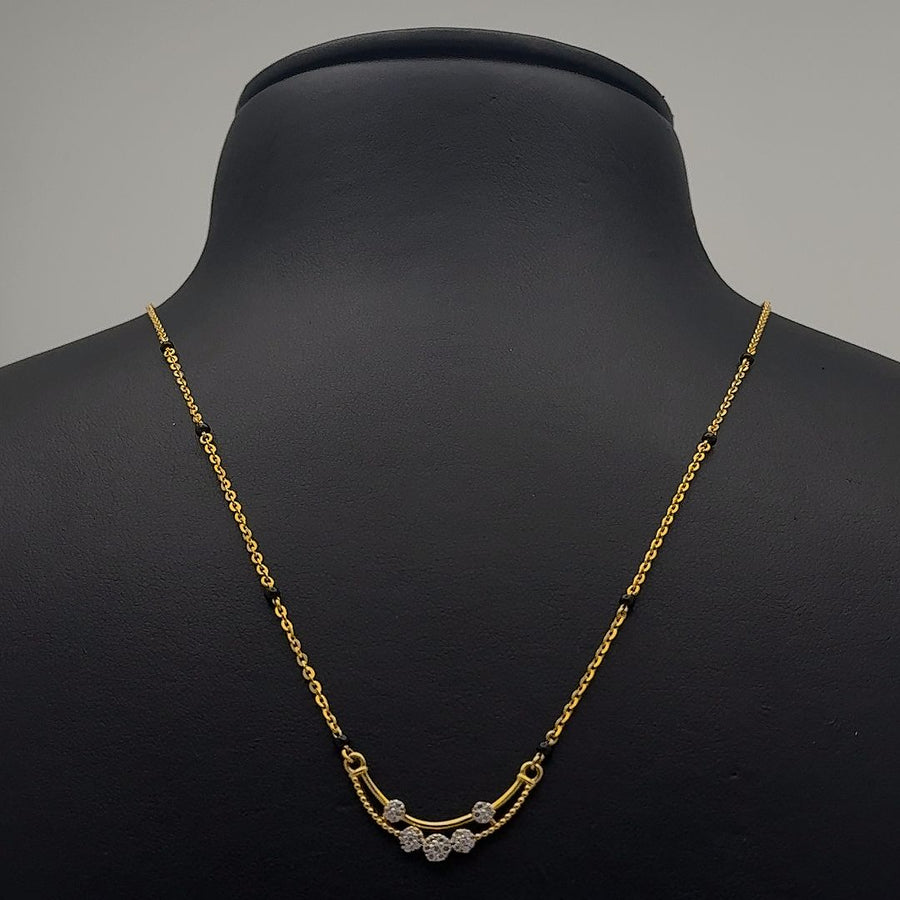 Stunning 22K Gold Mangalsutra with Cubic Zirconia