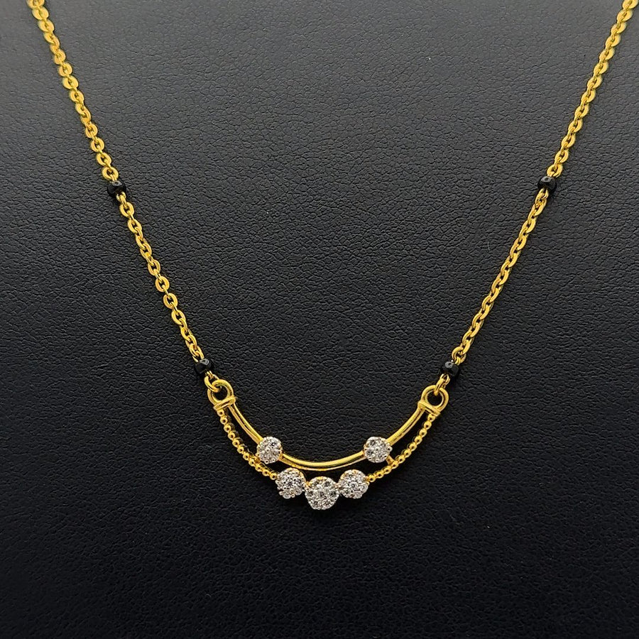 Stunning 22K Gold Mangalsutra with Cubic Zirconia