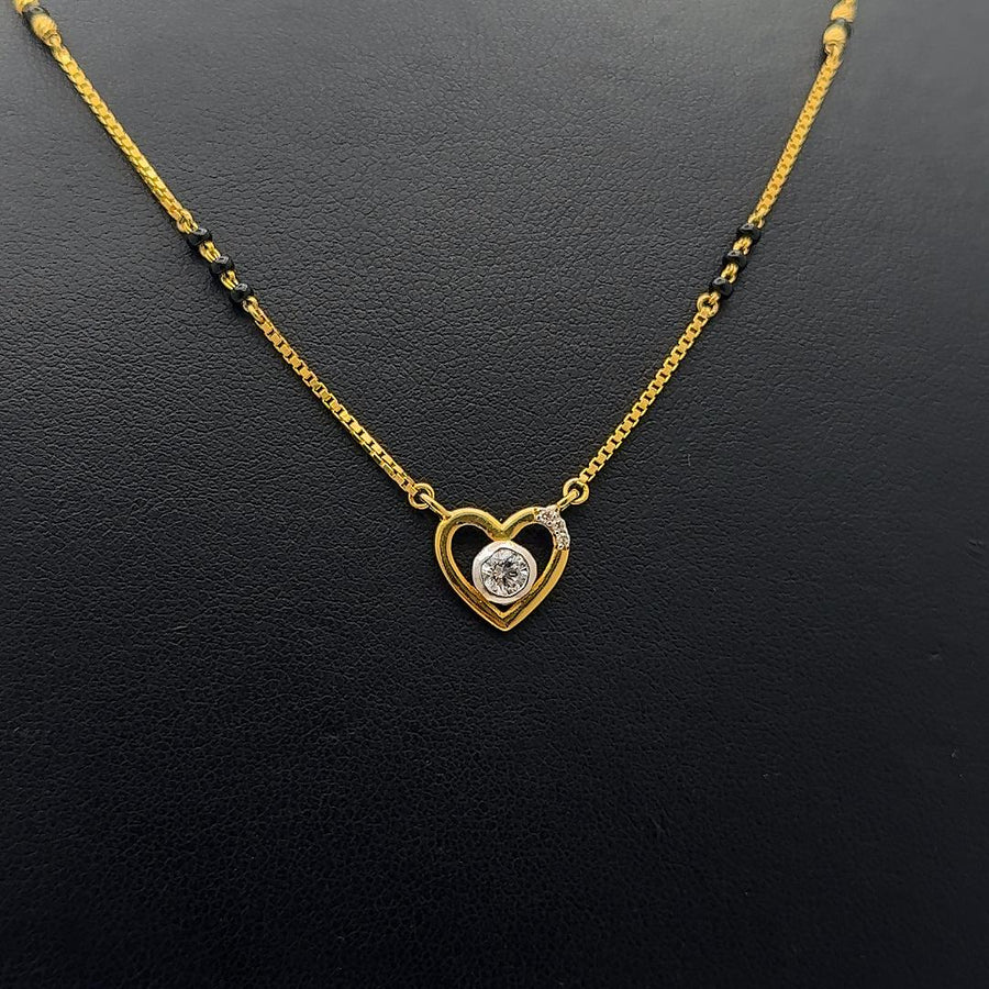 Heart Shaped 22K Gold Mangalsutra