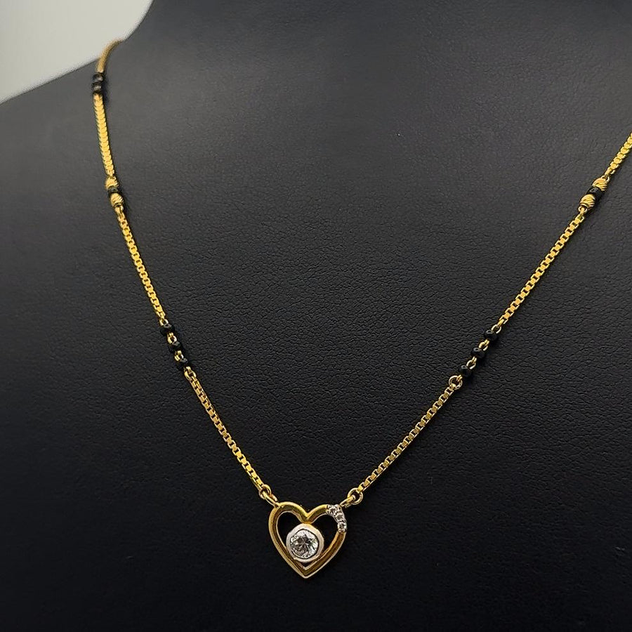 Heart Shaped 22K Gold Mangalsutra