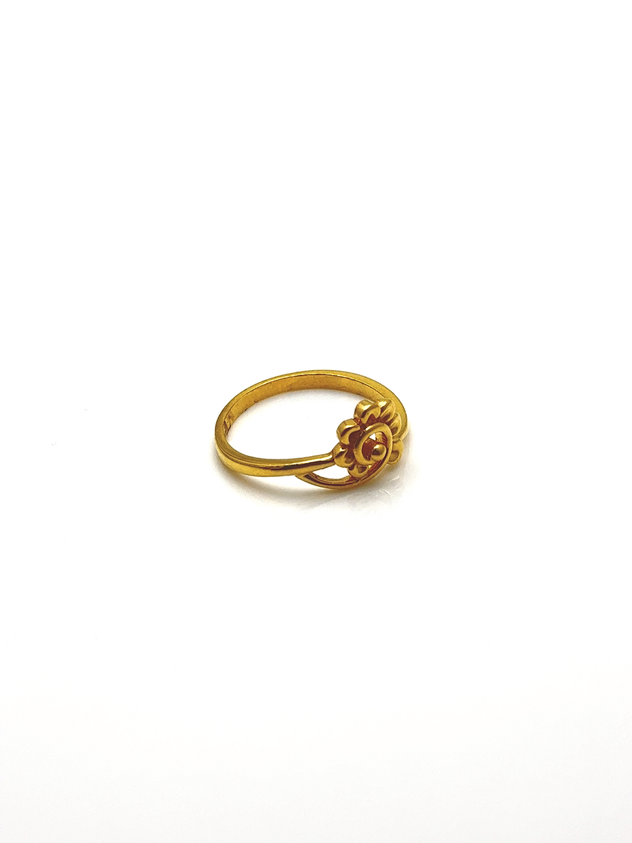 22K Gold Ring Flower Design RC006