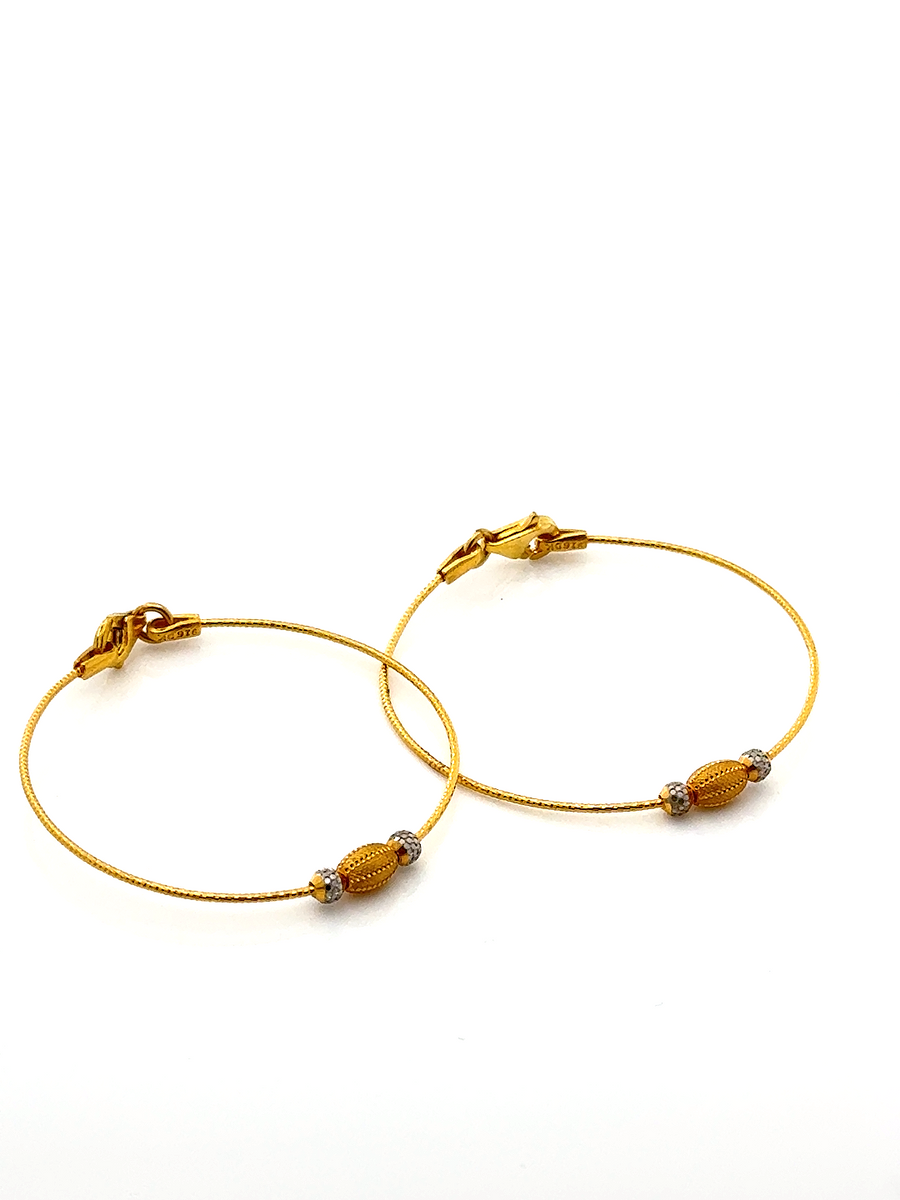 Light Weight 22K Gold Baby bangle in pair