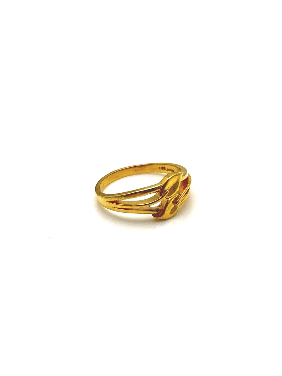 22K Gold Ring Two Leafs Design RC002