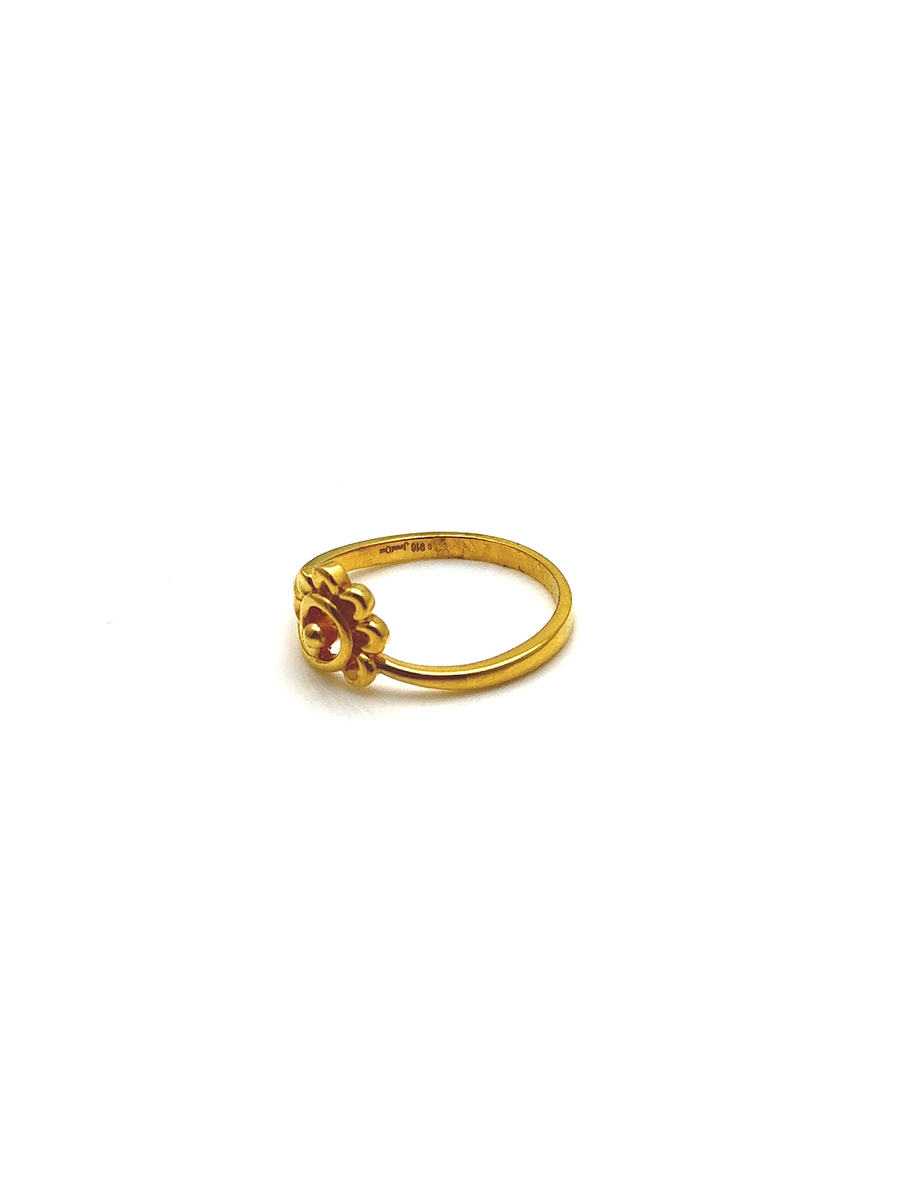 22K Gold Ring Flower Design RC006