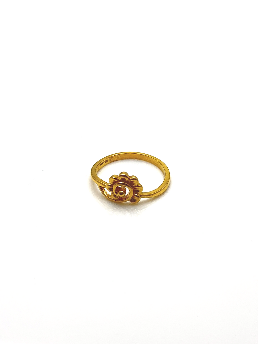 22K Gold Ring Flower Design RC006