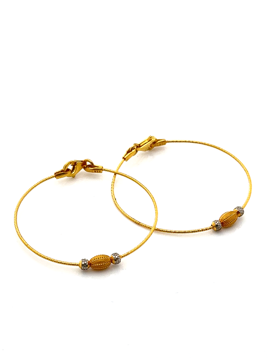 Light Weight 22K Gold Baby bangle in pair