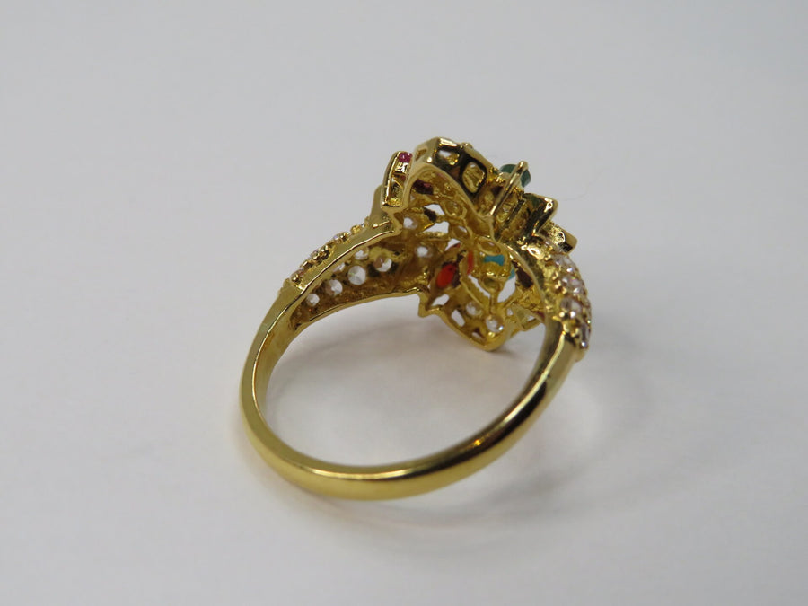 Gold Cubic Zirconia Ring W32