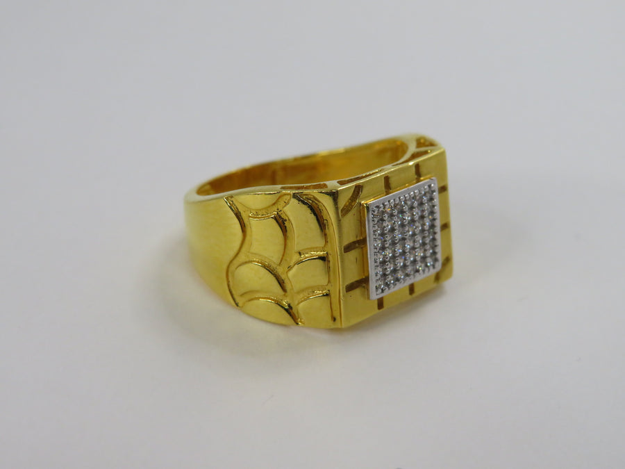 Gold Cubic Zirconia Ring M12