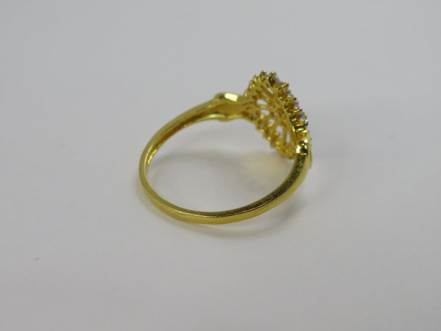 Gold Cubic Zirconia Ring W6