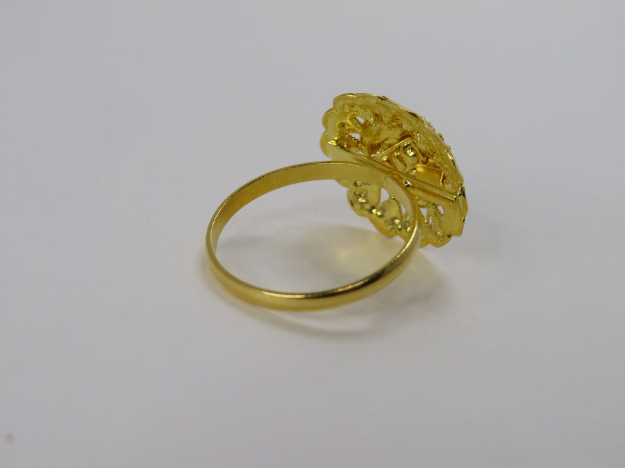 Gold Floral Ring W28