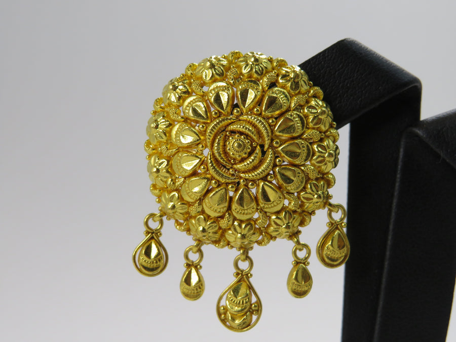Gold Floral Earrings W2