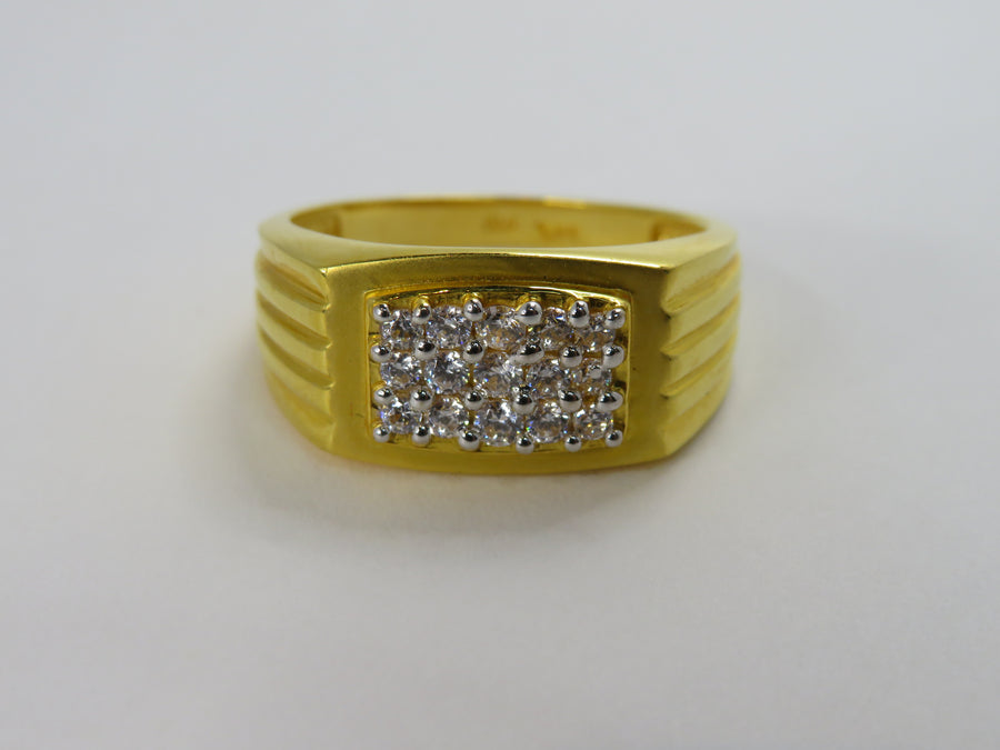 Gold Cubic Zirconia Ring M1