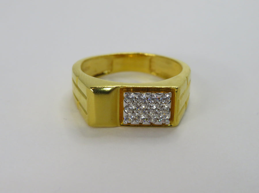 Gold Cubic Zirconia Ring M19